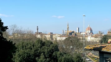 Paesaggio urbano con edifici storici, tra cui una cupola imponente.