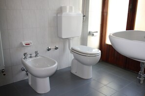 Shower, free toiletries, hair dryer, bidet - Hotel Bodoni (Florence)