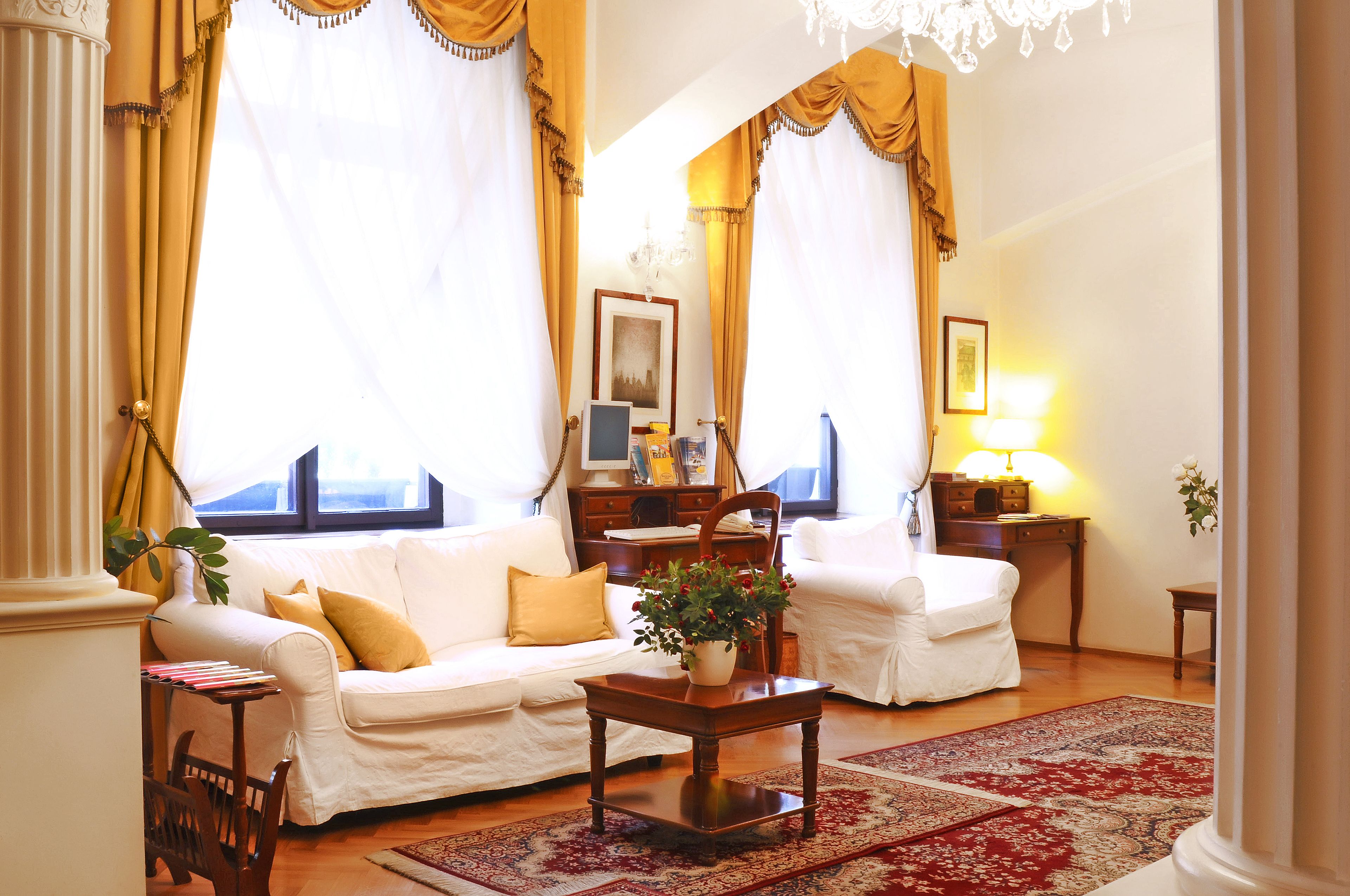 Sitteområde i lobbyen