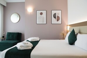 Literie de qualité supérieure, couette en duvet d'oie, minibar
