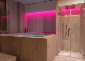 Sauna y tina de hidromasaje