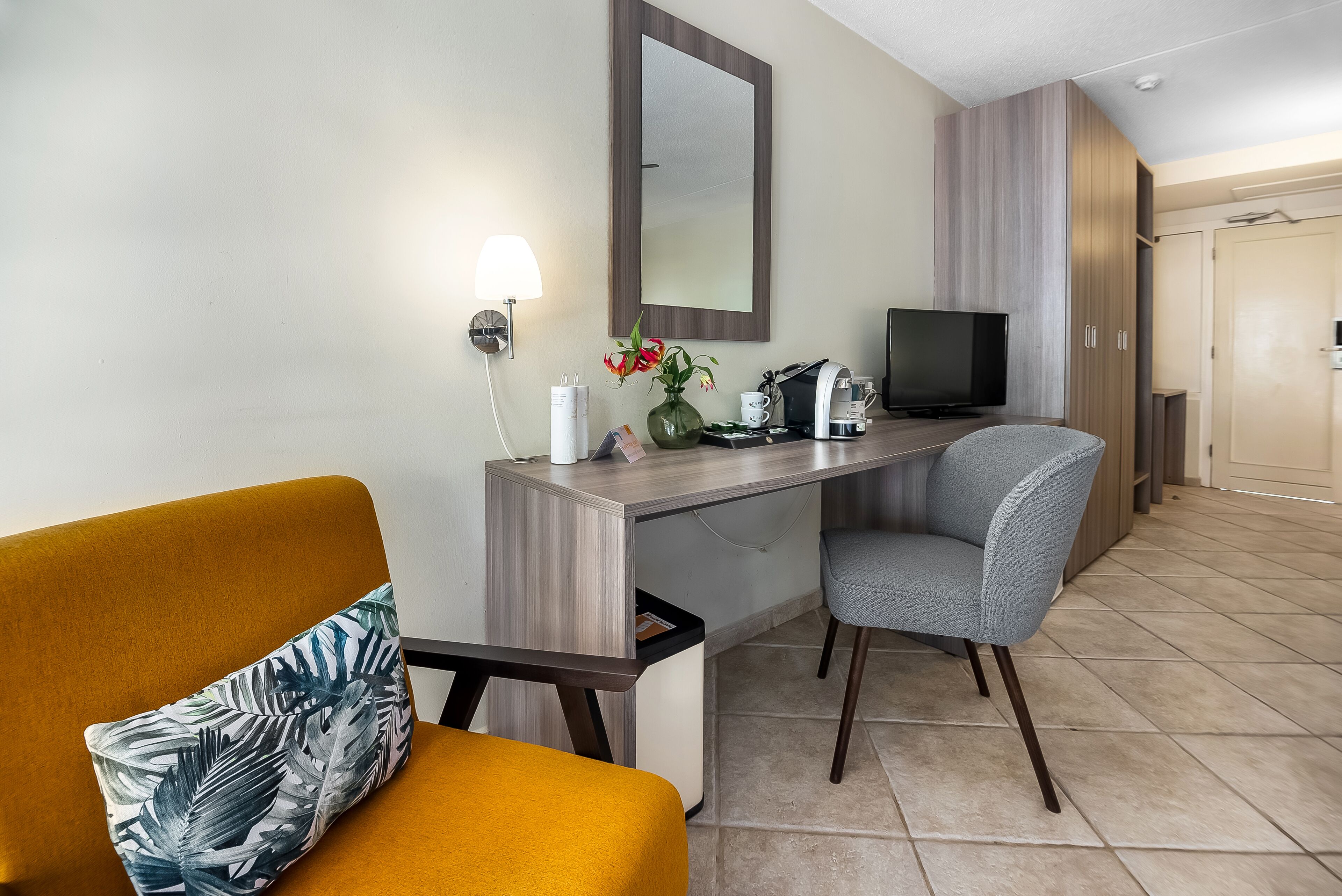 resort view room | 1 bedroom, in-room safe, desk, laptop workspace