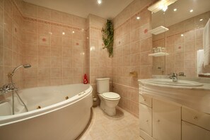 Douche, séchoir à cheveux, serviettes fournies