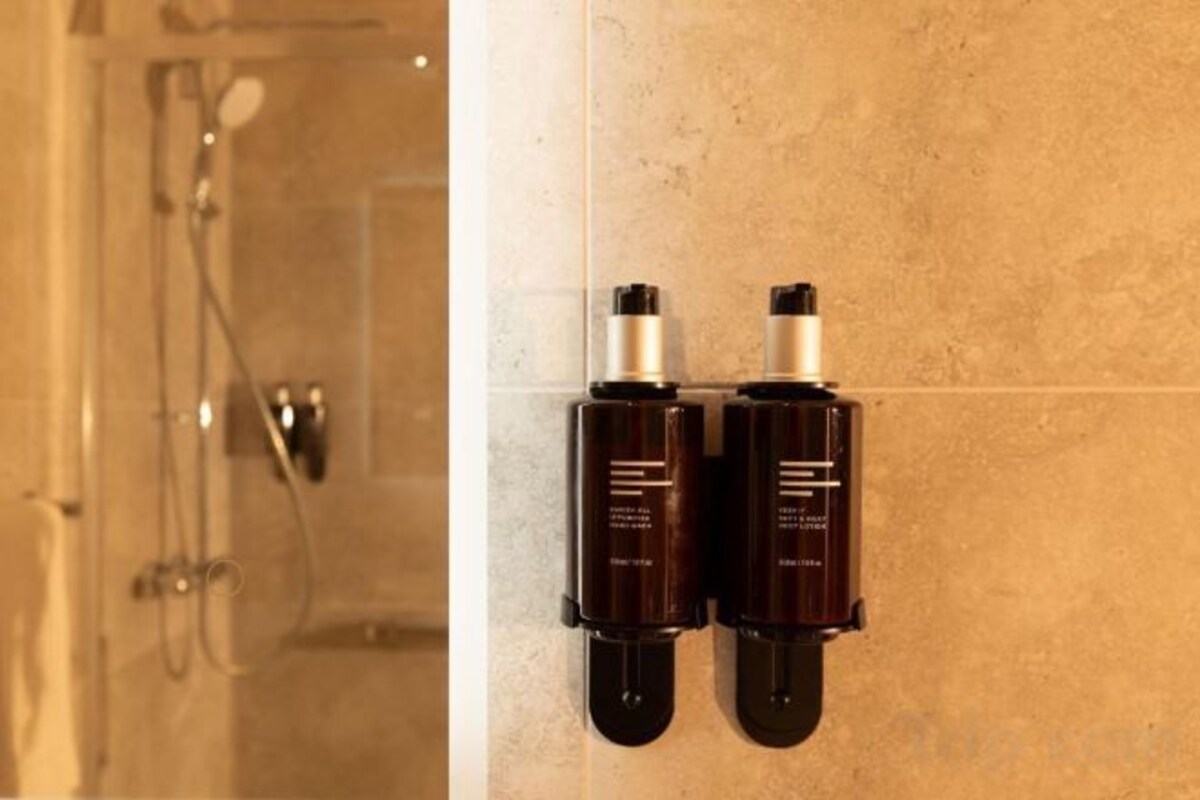 Free toiletries, hair dryer, towels