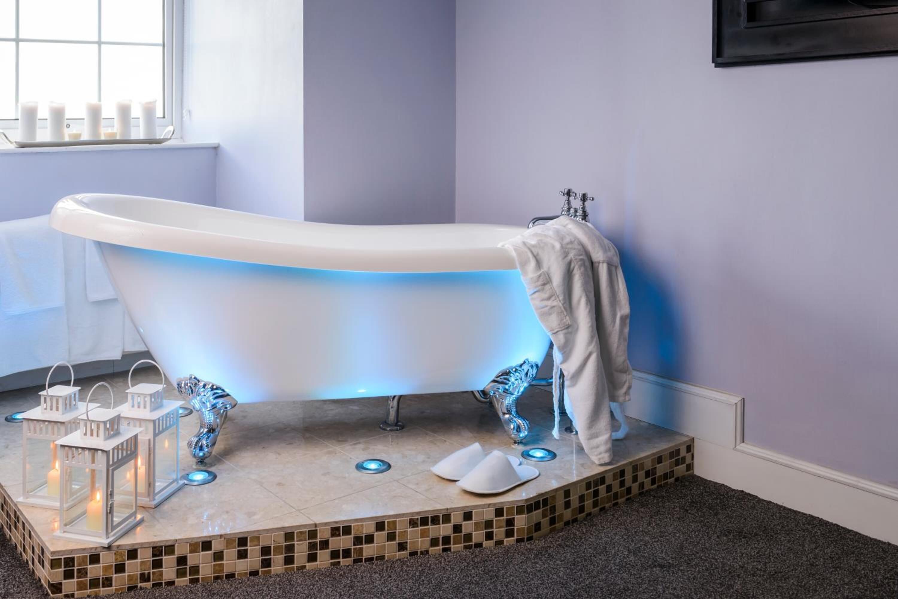 free toiletries, hair dryer, towels