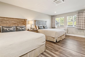 Standard Room, 2 Queen Beds, Fireplace | In-room safe, iron/ironing board, free WiFi, bed sheets