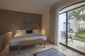 Suite, 1 Bedroom, 1 King Bed | Egyptinpuuvillaiset lakanat, ylelliset vuodevaatteet