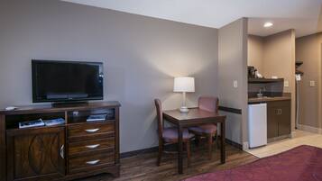 Premium bedding, down comforters, WiFi (free), alarm clocks