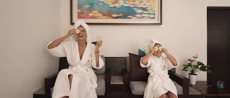 Sauna, soins corporels, soins d'aromathérapie, massages sur la plage