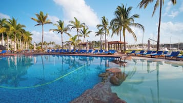 2 outdoor pools, pool umbrellas, sun loungers