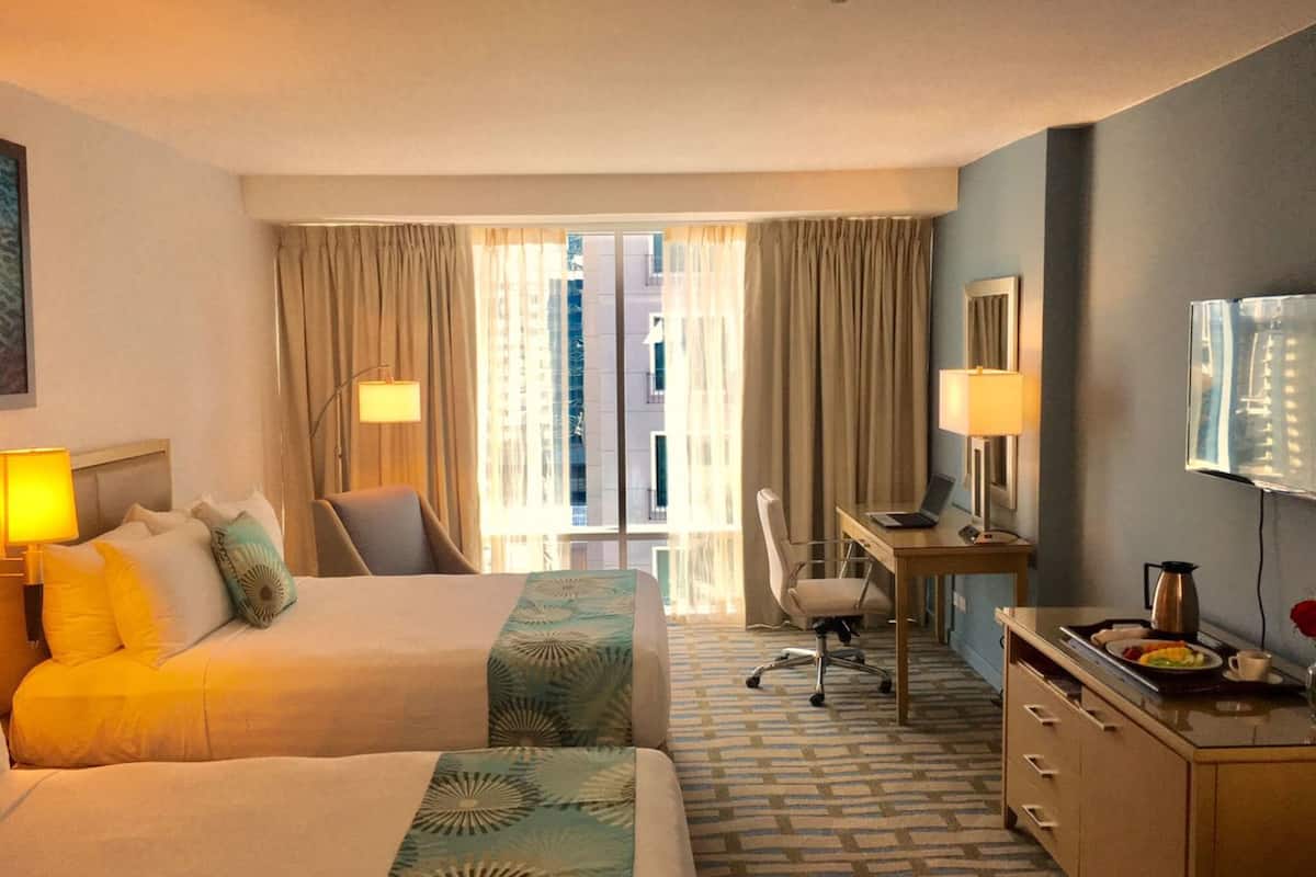 standard double room, 2 double beds | view from room