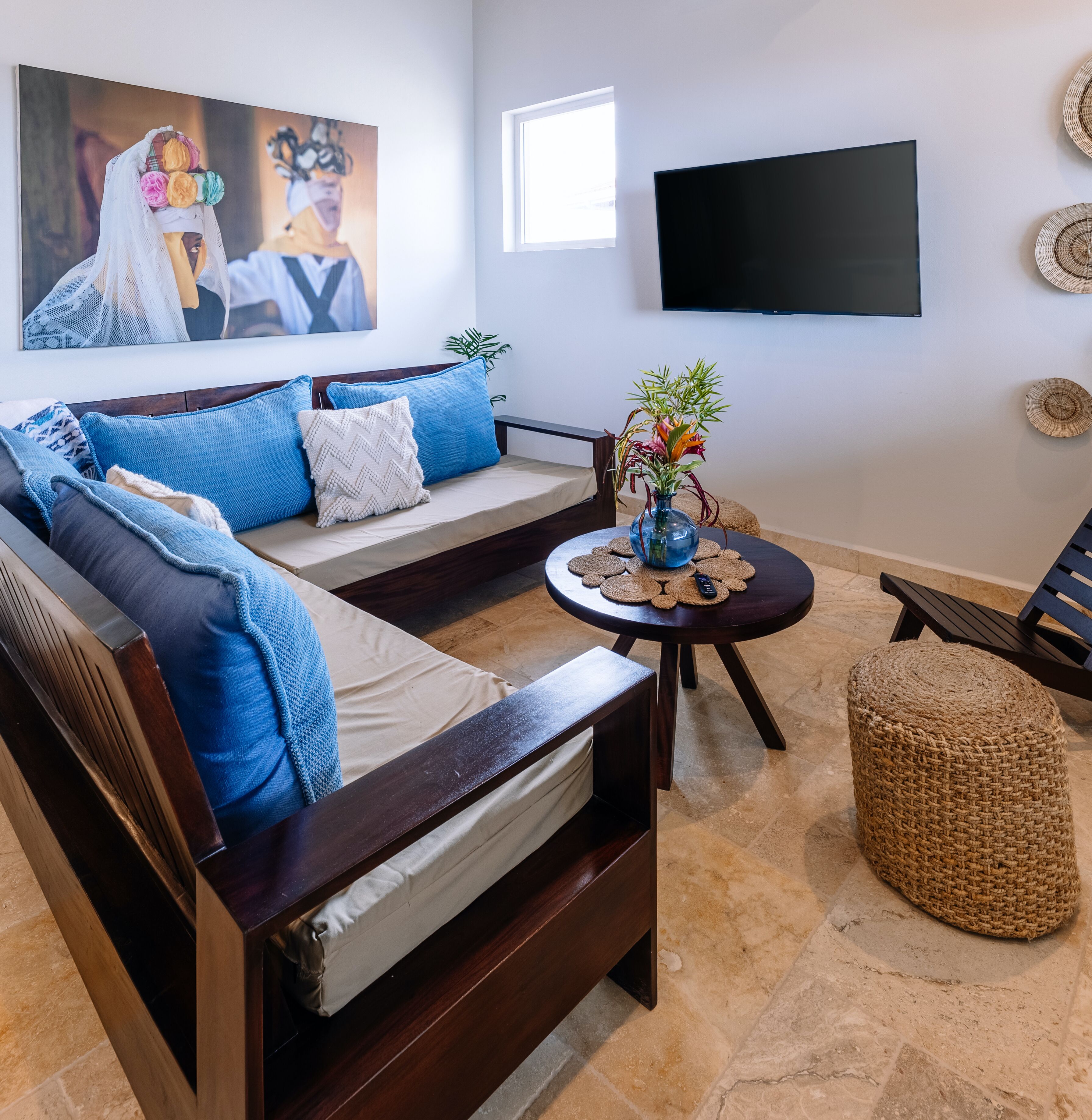 2 bedroom villa | living area | smart tv