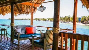 Breakfast, lunch, dinner served; beach views