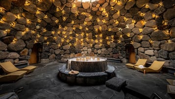 Salas de tratamiento para parejas, sauna y baño de vapor