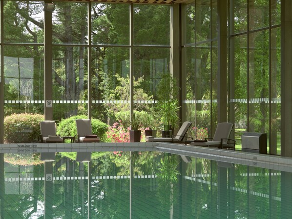 Indoor pool, sun loungers