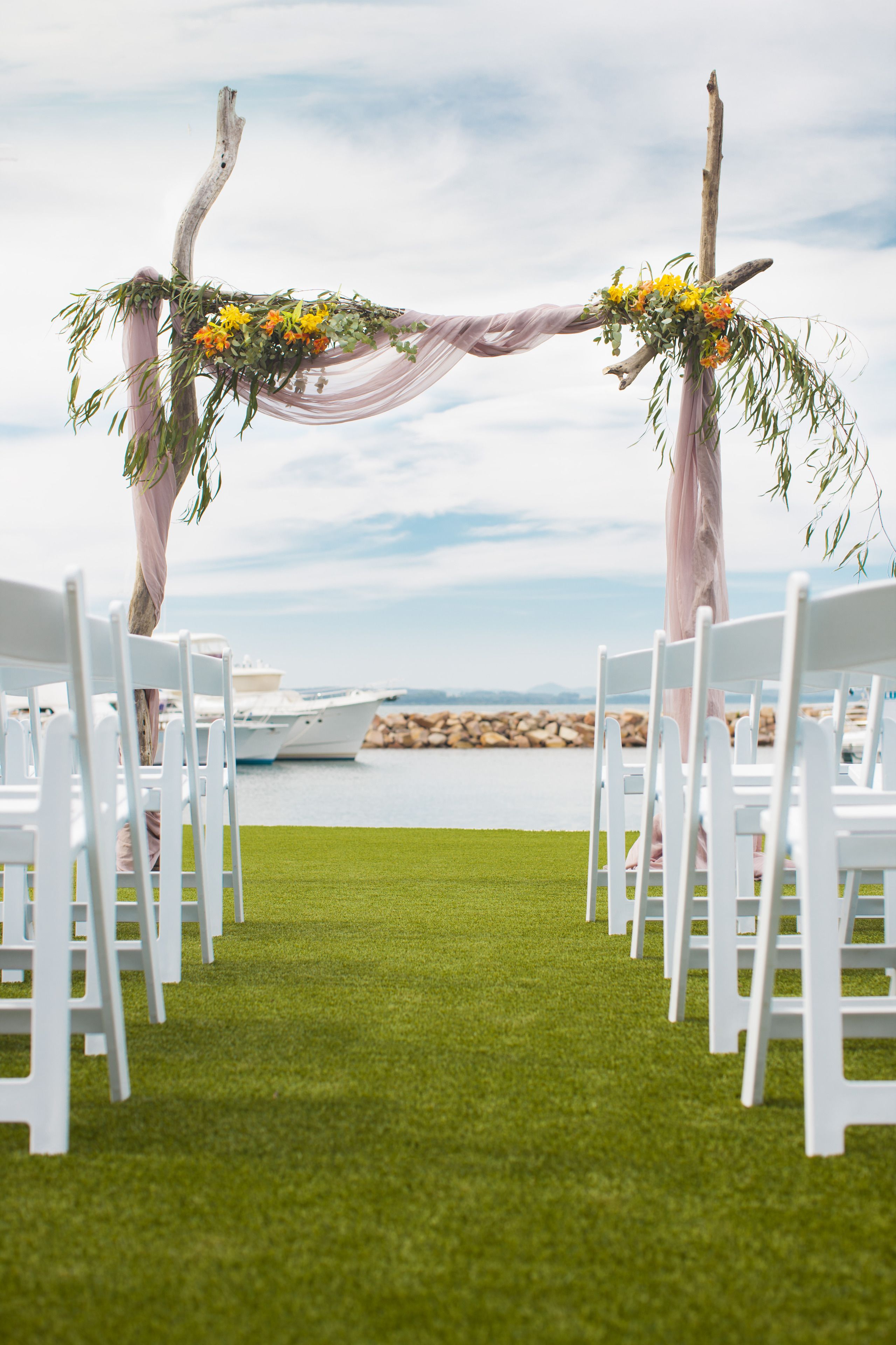 outdoor wedding area