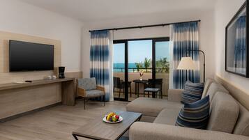 Hypo-allergenic bedding, down comforters, in-room safe, blackout drapes