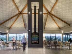 Breakfast, lunch, dinner served; pool views