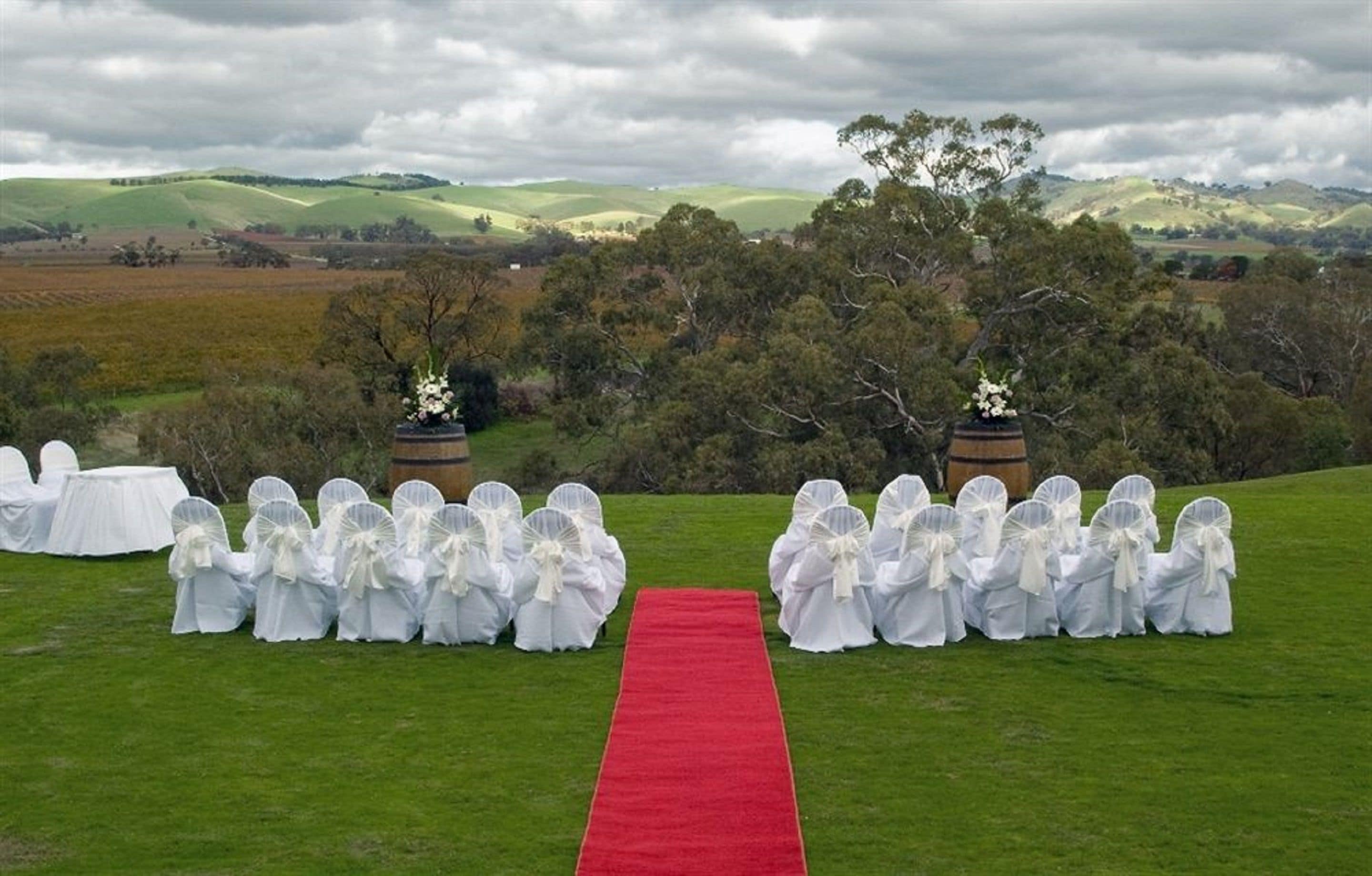 outdoor wedding area