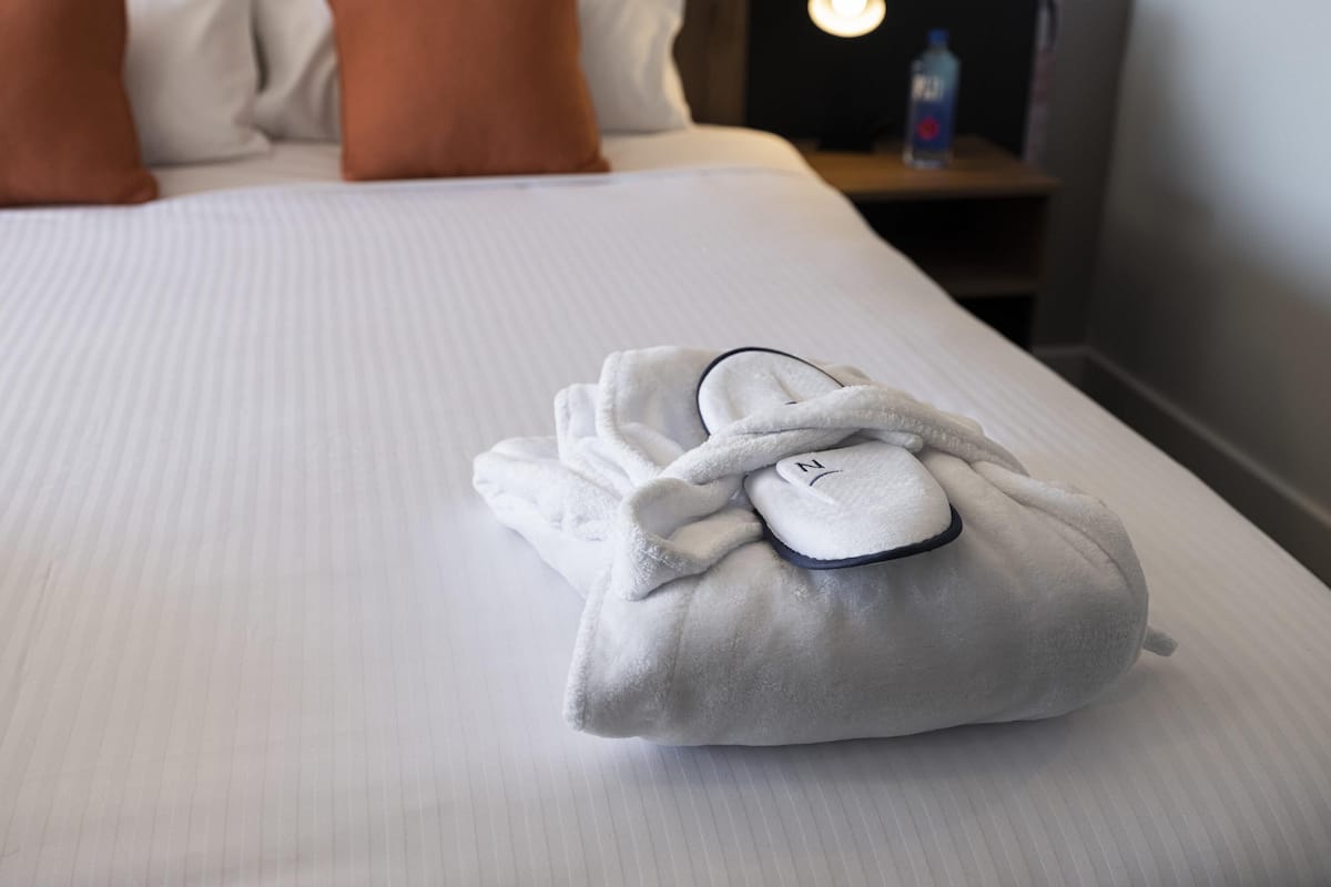 In-room safe, desk, laptop workspace, blackout drapes