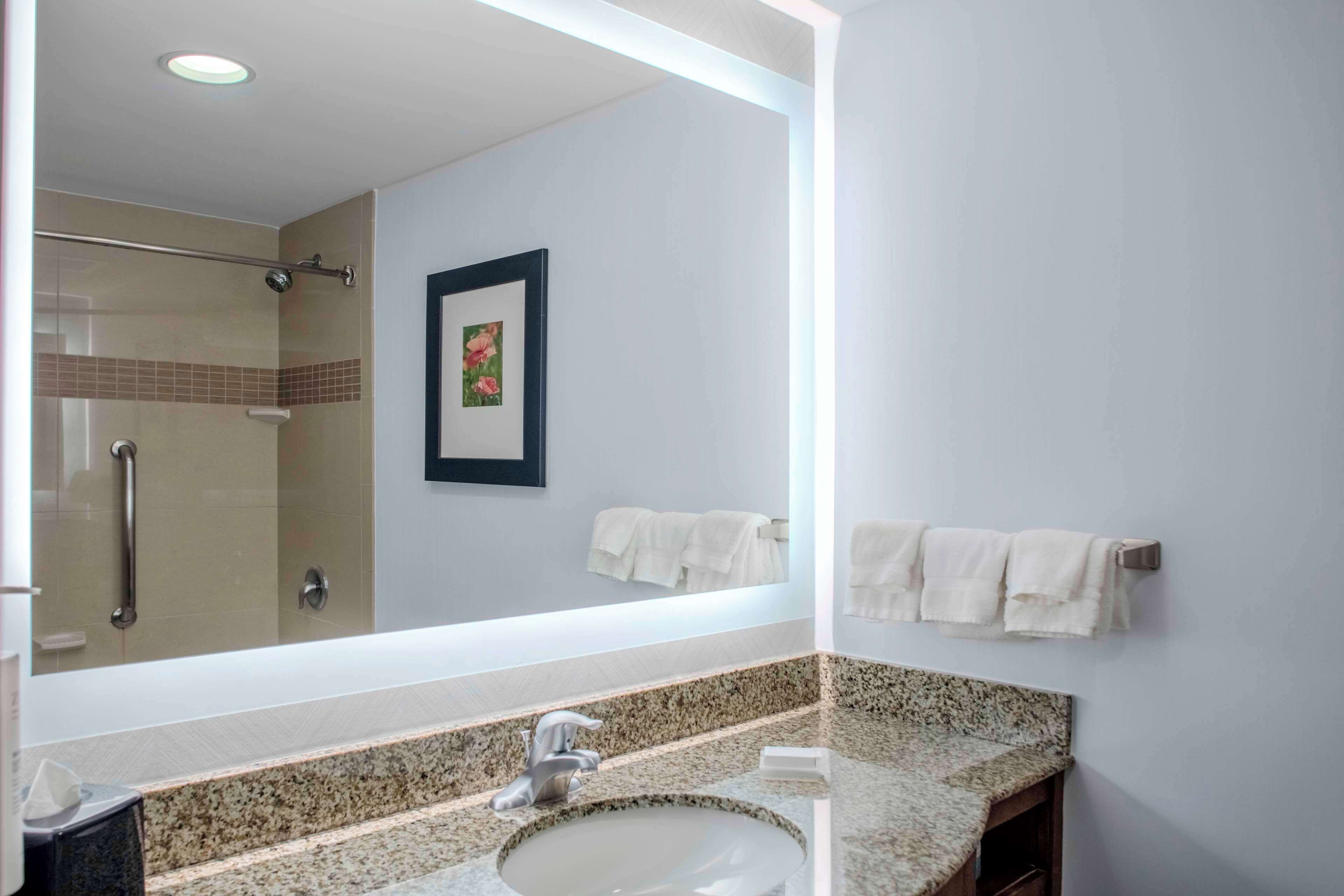 free toiletries, hair dryer, towels, soap