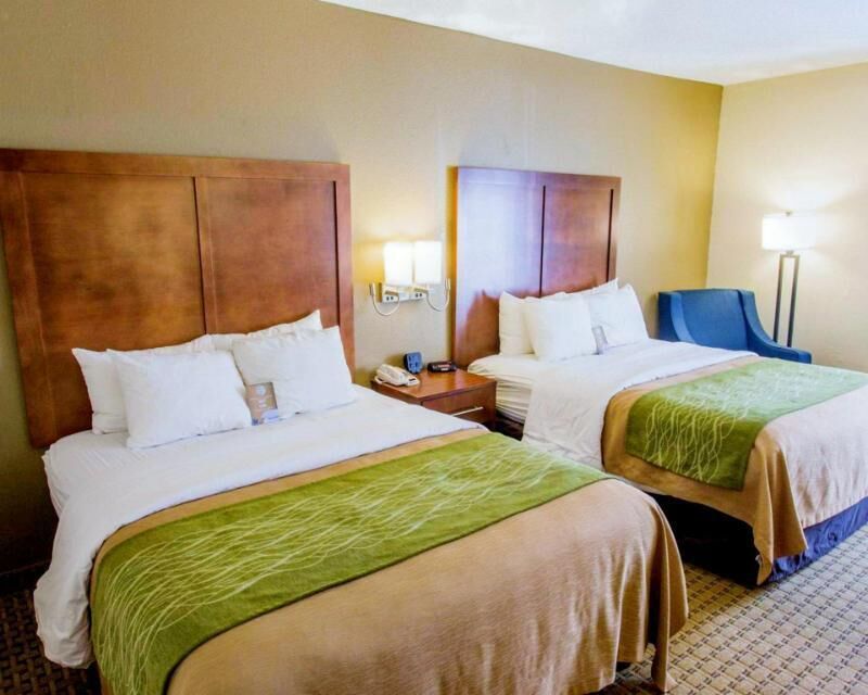 Premium bedding, desk, blackout drapes, iron/ironing board
