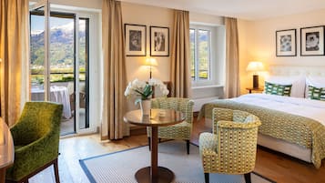 Chambre Double Panoramique, non-fumeurs, vue montagne | Draps en coton égyptien, literie de qualité supérieure