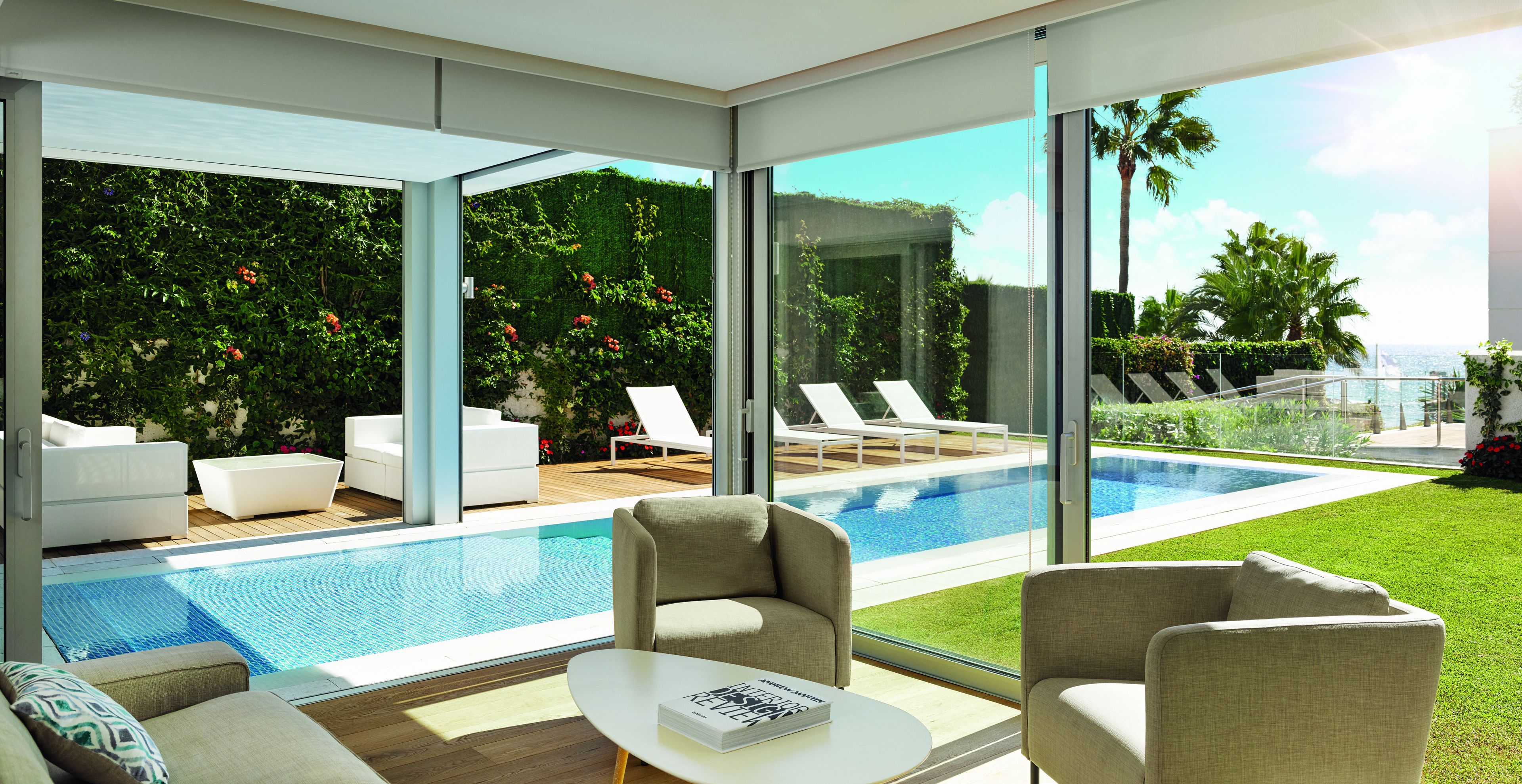 Villa, 5 habitaciones, vista parcial al mar | Ropa de cama de alta calidad y minibar 