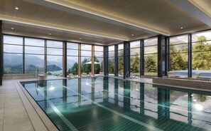 Una piscina cubierta