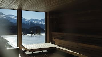 Sauna, hot tub, steam room, body treatments, hot stone massages