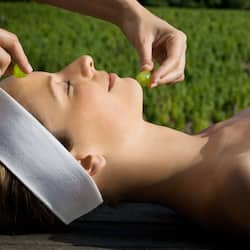 Guests can unwind on a tranquil outdoor space with a soothing massage.