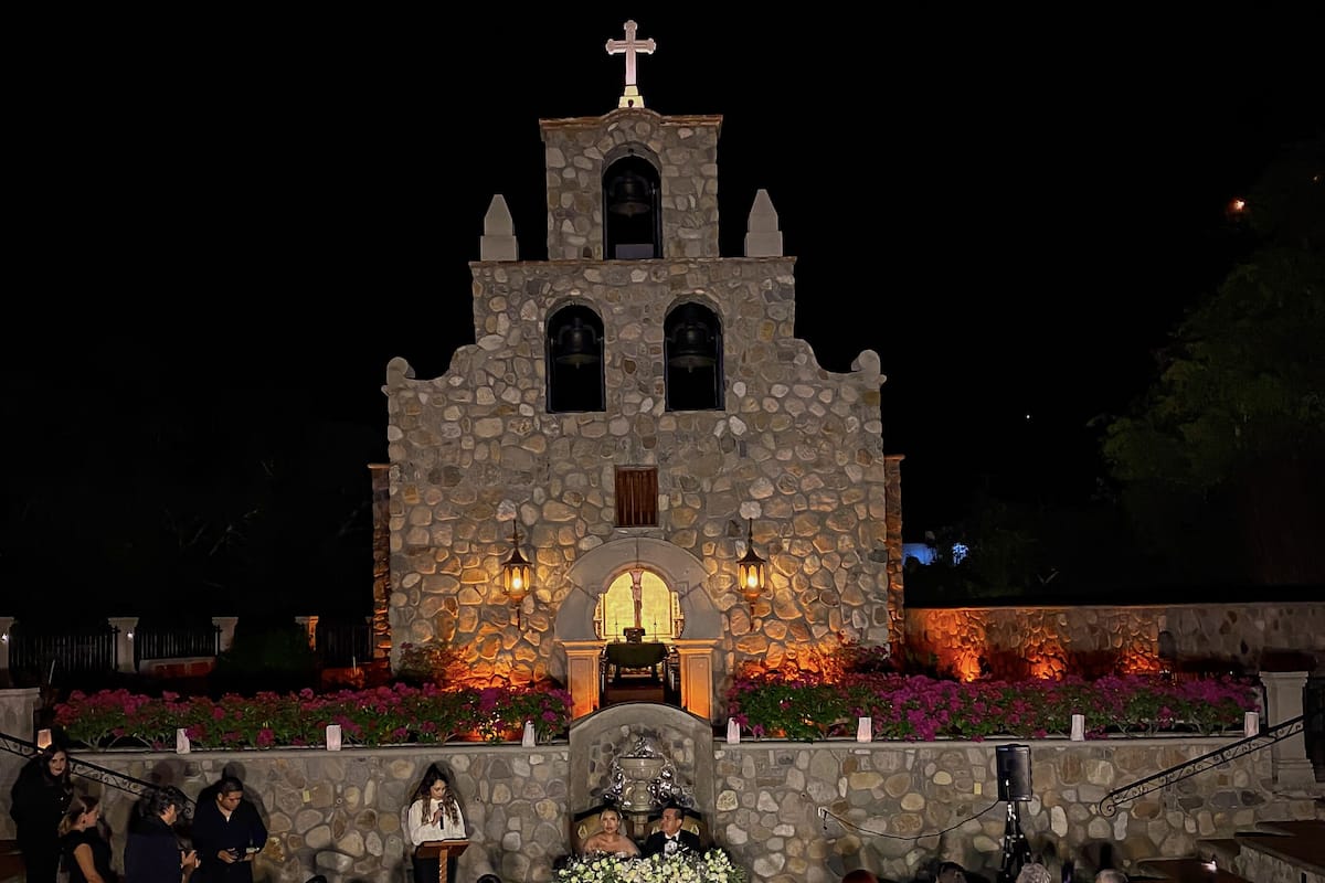 outdoor wedding area