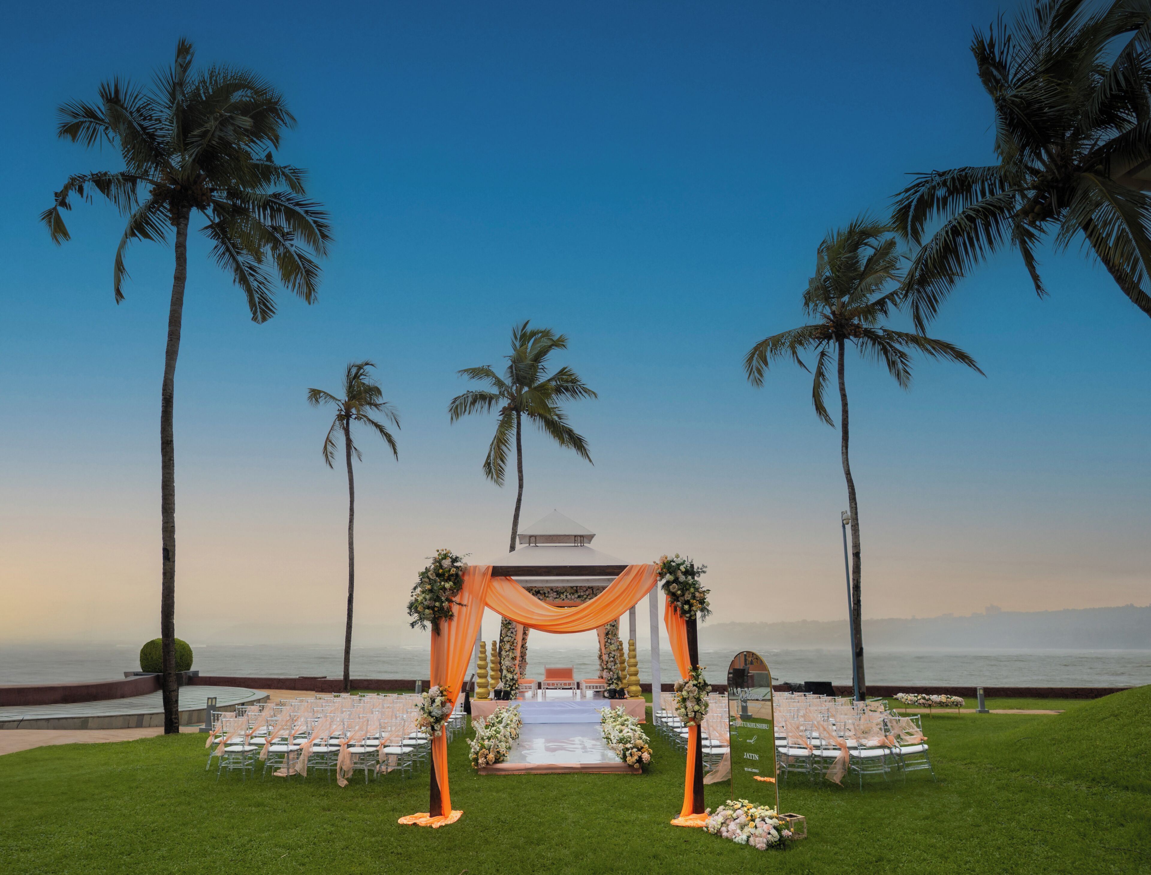 outdoor wedding area