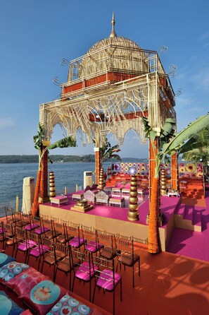 Outdoor wedding area