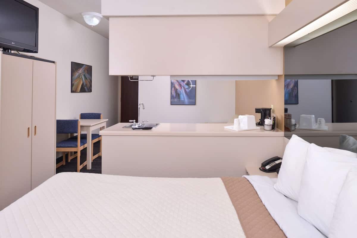 suite, 1 king bed, non smoking | in-room safe, desk, blackout curtains, iron/ironing board
