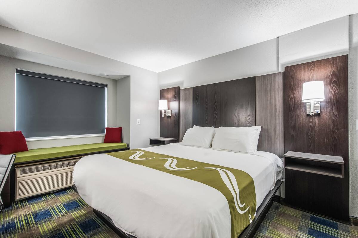 Suite, 1 cama King size y sofá cama, para no fumadores | Escritorio, cortinas blackout y tabla de planchar con plancha 