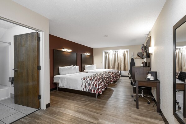 Deluxe Room, 2 Queen Beds, Accessible, Non Smoking | Desk, iron/ironing board, free cots/infant beds, free WiFi