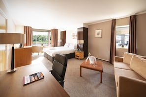 In-room safe, desk, laptop workspace, iron/ironing board
