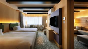 Suite – deluxe, ikke-røyk | Sengetøy av topp kvalitet, blendingsgardiner og strykejern/-brett