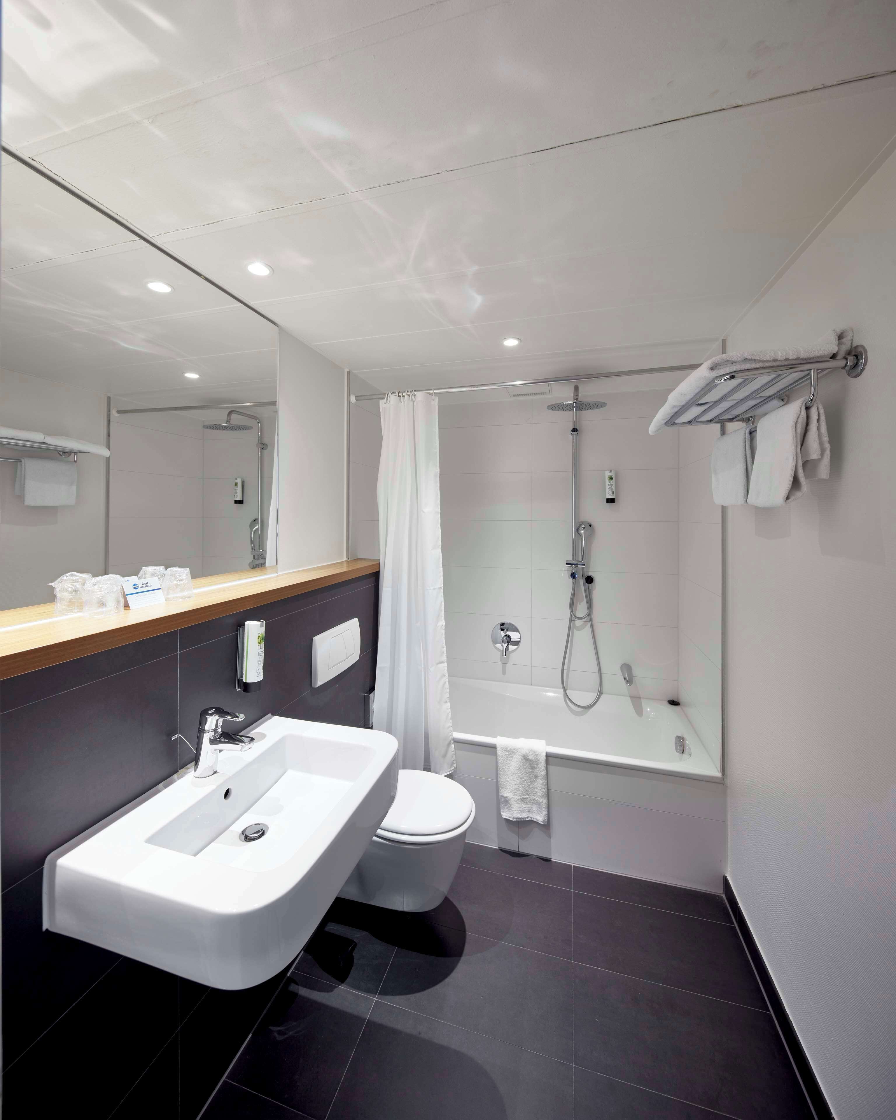 standard room, 1 double bed | bathroom | rainfall showerhead, free toiletries, hair dryer, towels