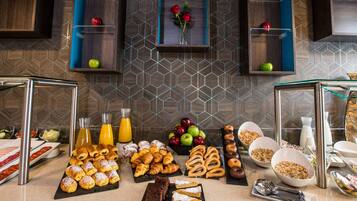 Daily buffet breakfast (EUR 15 per person)
