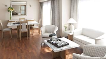 Premium bedding, down comforters, pillowtop beds, minibar