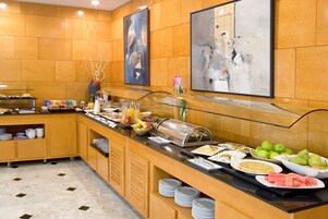 Daily buffet breakfast (EUR 14 per person)
