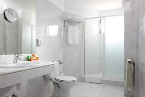 Free toiletries, hair dryer, towels