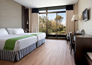 Select Comfort beds, minibar, in-room safe, desk