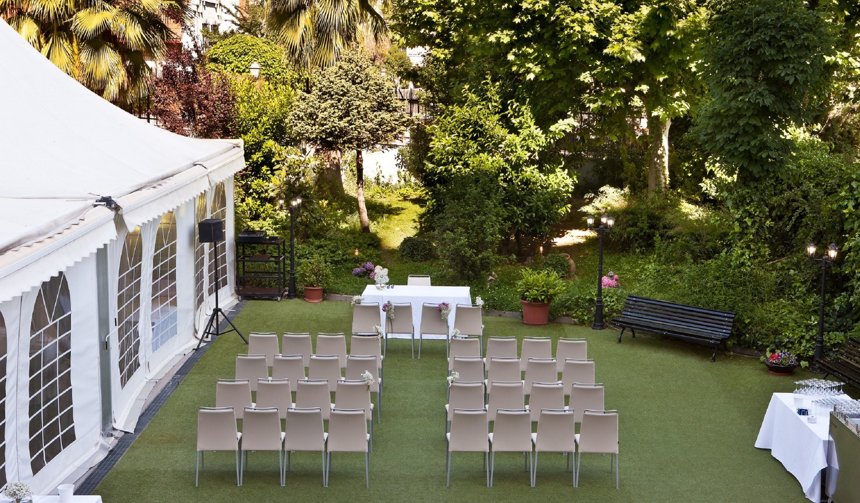 outdoor wedding area