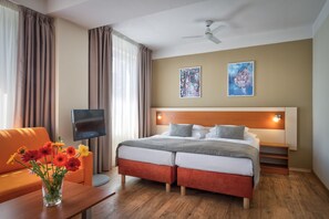 Premium bedding, memory-foam beds, in-room safe, individually furnished