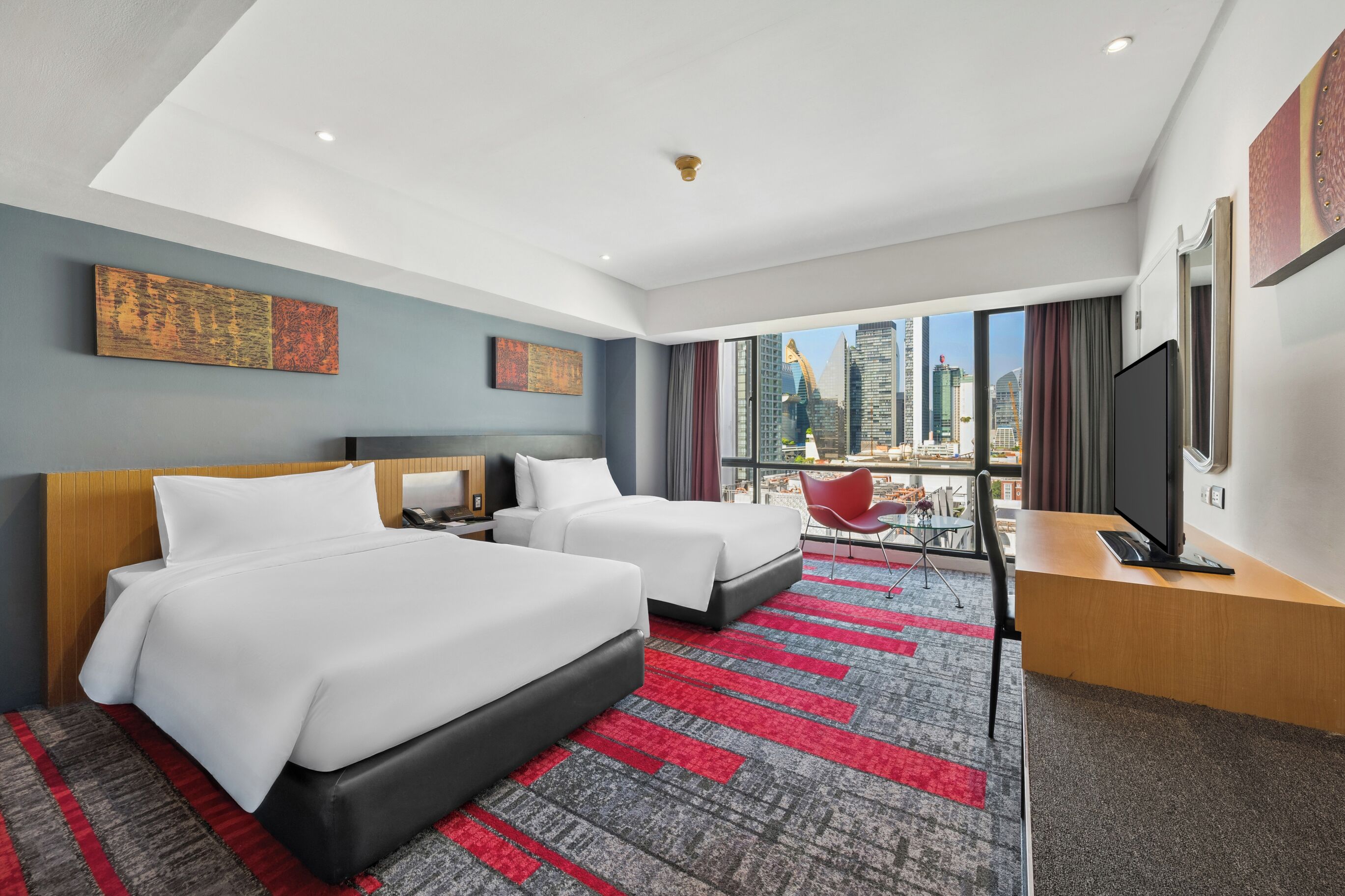 Deluxe Twin Bed Connecting | 城市景