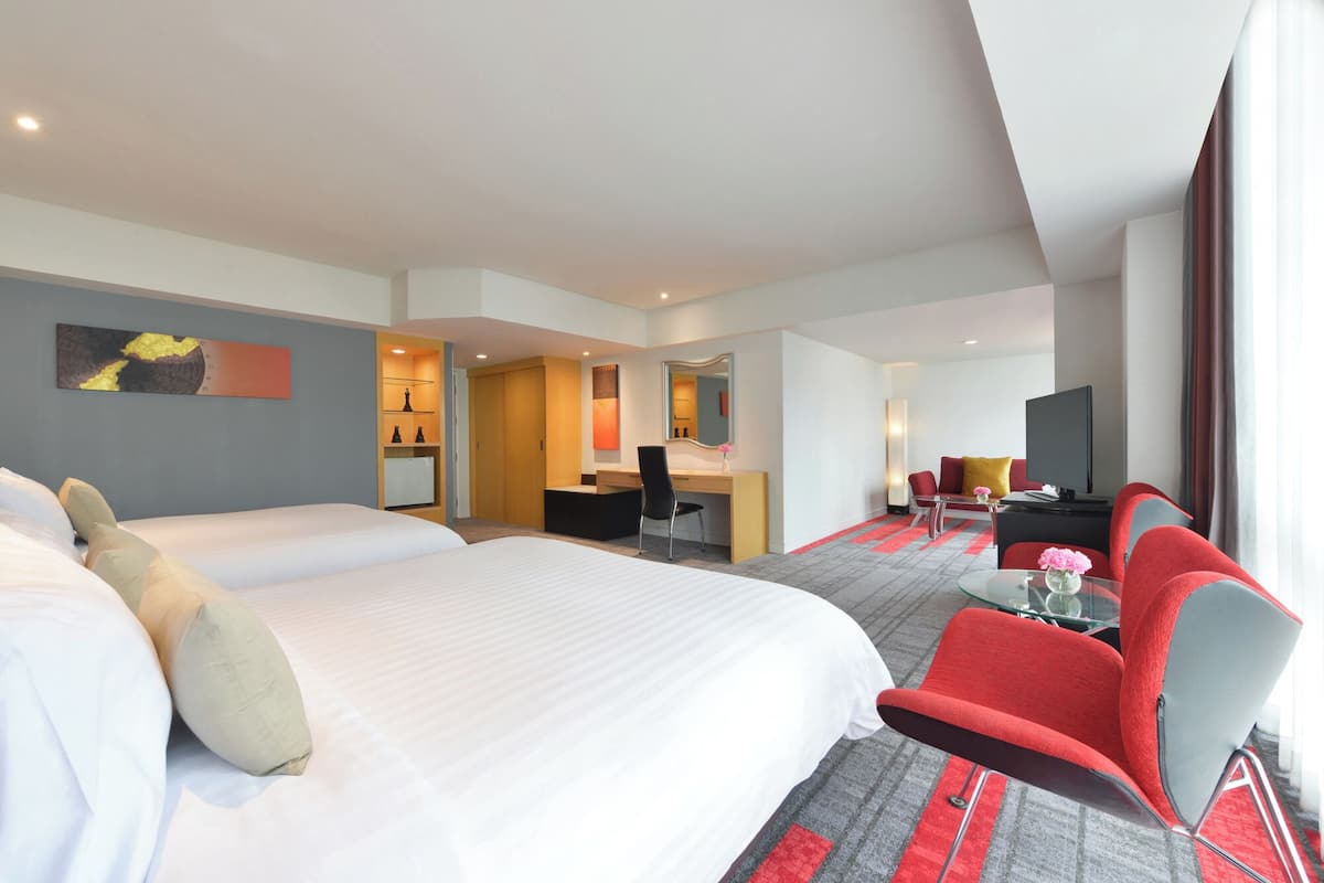 BelAire Suite Two Queen Bed | In-room safe, blackout curtains, soundproofing, iron/ironing board