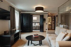 In-room safe, desk, laptop workspace, blackout drapes